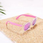 Pro Acme Kids Polarized Sunglasses, Flexible TPEE Rubber Toddler Shades for Girls Boys, Ages 3-12（A1 Pink/Blue + Black/Blue + Crystal/Pink Mirrored）