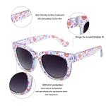 KENBO Kids Sunglasses for Girls UV Protection Toddler Sunglasses with Handled Unicorn Glasses Case