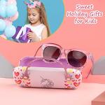 KENBO Kids Sunglasses for Girls UV Protection Toddler Sunglasses with Handled Unicorn Glasses Case
