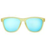 goodr Swedish Meatball Hangover Polarized Sunglasses, Medium Sized (OG), Yellow Translucent Frames with Blue Mirrored Reflective Lens, UV400 Protection, No Slip, No Bounce