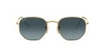 Ray-Ban Unisex RB3548N Hexagonal Flat Lens Hexagonal Sunglasses, Gold/Brown Gradient Grey, 54 mm