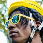 goodr Swedish Meatball Hangover Polarized Sunglasses, Medium Sized (OG), Yellow Translucent Frames with Blue Mirrored Reflective Lens, UV400 Protection, No Slip, No Bounce