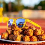 goodr Swedish Meatball Hangover Polarized Sunglasses, Medium Sized (OG), Yellow Translucent Frames with Blue Mirrored Reflective Lens, UV400 Protection, No Slip, No Bounce