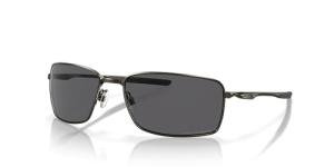 Oakley Mens OO4075 Square Wire Rectangular Sunglasses, Carbon/Grey Polarized, 60 mm
