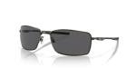 Oakley Mens OO4075 Square Wire Rectangular Sunglasses, Carbon/Grey Polarized, 60 mm