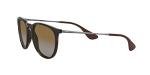 Ray-Ban Unisex RB4171 Erika Round Sunglasses, Light Havana/Polarized Grey Gradient Brown, 54 mm