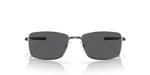 Oakley Mens OO4075 Square Wire Rectangular Sunglasses, Carbon/Grey Polarized, 60 mm