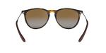 Ray-Ban Unisex RB4171 Erika Round Sunglasses, Light Havana/Polarized Grey Gradient Brown, 54 mm
