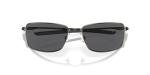 Oakley Mens OO4075 Square Wire Rectangular Sunglasses, Carbon/Grey Polarized, 60 mm