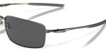 Oakley Mens OO4075 Square Wire Rectangular Sunglasses, Carbon/Grey Polarized, 60 mm