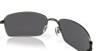Oakley Mens OO4075 Square Wire Rectangular Sunglasses, Carbon/Grey Polarized, 60 mm