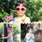 3Pcs Kids Sunglasses Polarized UV Protection | Lovely Pink Heart Girls Sunglasses Kitty Age 2-10 Baby Toddlers With Beautiful Box For Gift (Style 1)