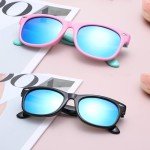 Pro Acme Kids Polarized Sunglasses, Flexible TPEE Rubber Toddler Shades for Girls Boys, Ages 3-12（A1 Pink/Blue + Black/Blue + Crystal/Pink Mirrored）