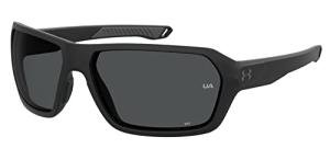 UA Recon Square Sunglasses, Matte Black Frame w/ Gray Lenses (1374555)