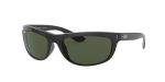 Ray-Ban Mens RB4089 Balorama Rectangular Sunglasses, Black/G-15 Green, 62 mm