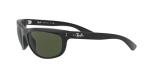 Ray-Ban Mens RB4089 Balorama Rectangular Sunglasses, Black/G-15 Green, 62 mm