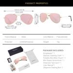 Gleyemor Kids Polarized Aviator Sunglasses for Little Girls Boys Age 3-8 (Gold/Pink Mirror)
