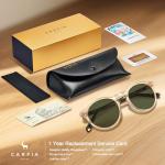 CARFIA Retro Round Polarized Mens Sunglasses UV Protection Acetate Frame CA5289L