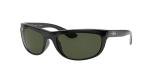 Ray-Ban Mens RB4089 Balorama Rectangular Sunglasses, Black/G-15 Green, 62 mm