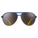 goodr Frequent Skymall Shoppers Polarized Aviator Sunglasses, Large Sized (Mach G), Navy Frame with Amber Gradient Lens, Dark to Light Tint, UV400 Protection, No Slip, No Bounce