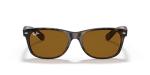 Ray-Ban Unisex RB2132 New Wayfarer Square Sunglasses, Light Havana/B-15 Brown, 52 mm