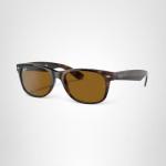 Ray-Ban Unisex RB2132 New Wayfarer Square Sunglasses, Light Havana/B-15 Brown, 52 mm