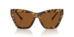 Michael Kors MK2211U Dubai Universal Fit Sunglasses, Dark Tortoise/Amber Solid, 57 mm