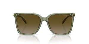 Michael Kors MK2197U Canberra Universal Fit Sunglasses, Green Transparent/Green Gradient, 56 mm