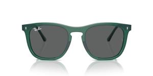 Ray-Ban RB2210 Sunglasses, Transparent Green/Dark Grey, 53 mm