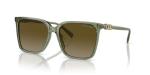 Michael Kors MK2197U Canberra Universal Fit Sunglasses, Green Transparent/Green Gradient, 56 mm