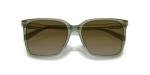 Michael Kors MK2197U Canberra Universal Fit Sunglasses, Green Transparent/Green Gradient, 56 mm