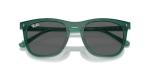 Ray-Ban RB2210 Sunglasses, Transparent Green/Dark Grey, 53 mm