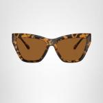 Michael Kors MK2211U Dubai Universal Fit Sunglasses, Dark Tortoise/Amber Solid, 57 mm