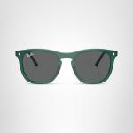 Ray-Ban RB2210 Sunglasses, Transparent Green/Dark Grey, 53 mm