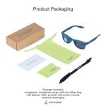 COCOSAND Toddler Baby Sunglasses with Strap Polarized Flexible Square Frame UV400 Protection for Kids Girl Boy Age 2-6, Navy Blue