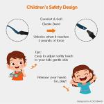 COCOSAND Toddler Baby Sunglasses with Strap Polarized Flexible Square Frame UV400 Protection for Kids Girl Boy Age 2-6, Navy Blue