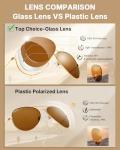 Pro Acme Classic Aviator Sunglasses for Women & Men Polarized Metal Frame UV400 Driver Sunglasses, 58 MM (Gold/Brown -Polarized)