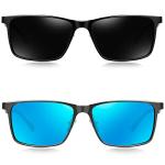 BIRCEN Mens Sunglasses Polarized UV Protection: Classic Shades for Men Driving Fishing with Al-Mg Metal Frame
