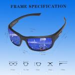 maivnz Floating Polarized Fishing Sunglasses For Men Surfing Kayaking UV Protection Unsinkable Water Sport Sun Glasses MZ871 (Black/Blue)