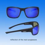 maivnz Floating Polarized Fishing Sunglasses For Men Surfing Kayaking UV Protection Unsinkable Water Sport Sun Glasses MZ871 (Black/Blue)