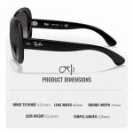 Ray-Ban RB4098 JACKIE OHH II Butterfly Shaped Non-Polarized Sunglasses for Women – Includes Official RAYBAN Eyewear Kit – Ideal Formal & Casual Wear Sunglasses – Grey Gradient Lens