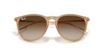 Ray-Ban RB4171 Erika Sunglasses, Rubber Beige/Gradient Brown, 54 mm