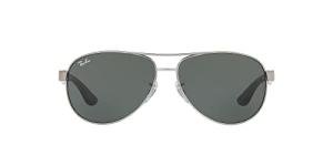 Ray-Ban Mens RB3457 Aviator Sunglasses, Gunmetal/Dark Green, 59 mm