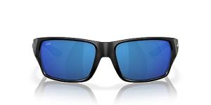 Costa Del Mar Tailfin Sunglasses, Matte Black/Blue Mirrored 580P, 60 mm