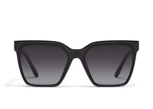 Quay - Womens Sunglasses, Polarized Square Lenses with UV Protection, Oversized Sunglasses (Level Up, Black)