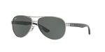Ray-Ban Mens RB3457 Aviator Sunglasses, Gunmetal/Dark Green, 59 mm