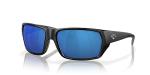 Costa Del Mar Tailfin Sunglasses, Matte Black/Blue Mirrored 580P, 60 mm