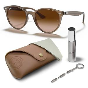 Ray-Ban RB4305 Phantos Shaped Non-Polarized Sunglasses for Men & Women – Includes Official RAYBAN Eyewear Kit – Ideal Formal & Casual Wear Sunglasses – Brown Gradient Lens
