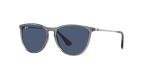 Ray-Ban Junior Unisex Kids RJ9060S Erika Round Sunglasses, Opal Blue/Dark Blue, 50 mm