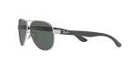 Ray-Ban Mens RB3457 Aviator Sunglasses, Gunmetal/Dark Green, 59 mm